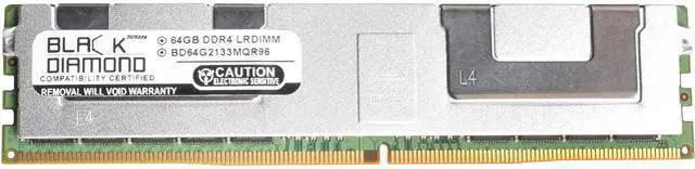 Main image of Black Diamond Memory 64GB ECC Registered DDR4 2133 (PC4 17000) Server Memory Model BD64G2133MQR96