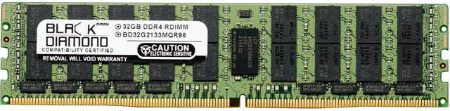 Main image of Black Diamond Memory 32GB ECC Registered DDR4 2133 (PC4 17000) Server Memory Model BD32G2133MQR96