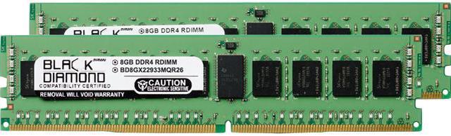 Main image of Black Diamond Memory 16GB (2 x 8GB) ECC Registered DDR4 2933 (PC4 23400) Server Memory Model BD8GX22933MQR26