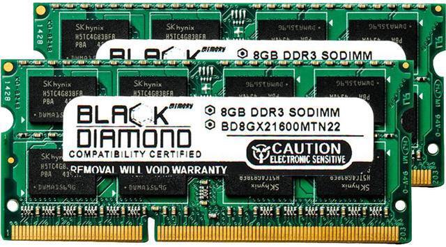 Main image of Black Diamond Memory 16GB (2 x 8GB) 204-Pin DDR3 SO-DIMM DDR3 1600 (PC3 12800) Notebook Memory Model BD8GX21600MTN22