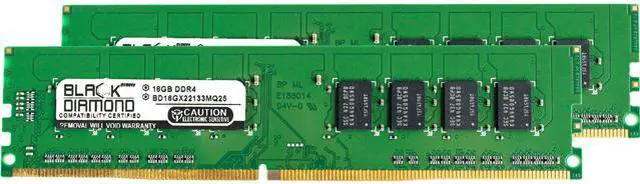 Main image of Black Diamond Memory 32GB (2 x 16GB) 288-Pin PC RAM DDR4 2133 (PC4 17000) Desktop Memory Model BD16GX22133MQ25