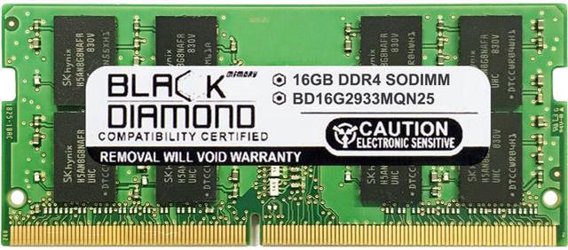 Main image of Black Diamond Memory 16GB 260-Pin DDR4 SO-DIMM DDR4 2933 (PC4 23400) Laptop Memory Model BD16G2933MQN25