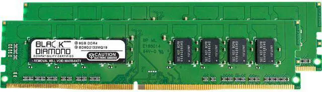 Main image of Black Diamond Memory 16GB (2 x 8GB) DDR4 2133 (PC4 17000) Desktop Memory Model BD8GX22133MQ22
