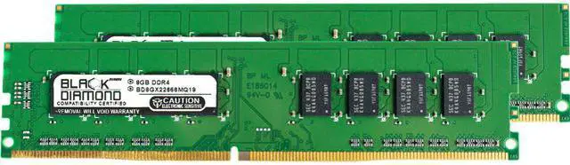 Main image of Black Diamond Memory 16GB (2 x 8GB) DDR4 2666 (PC4 21300) Desktop Memory Model BD8GX22666MQ22
