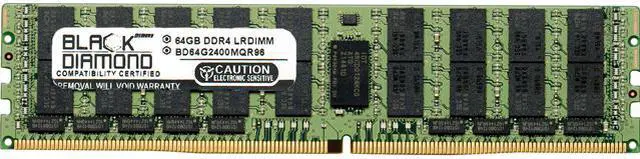 Main image of Black Diamond Memory 64GB ECC Registered DDR4 2400 (PC4 19200) Server Memory Model BD64G2400MQR96