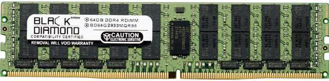 Main image of Black Diamond Memory 64GB ECC Registered DDR4 2933 (PC4 23400) Server Memory Model BD64G2933MQR96