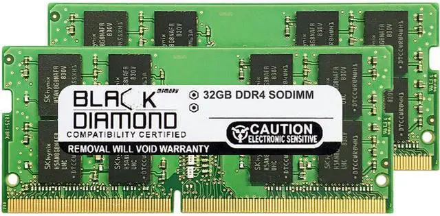 Main image of Black Diamond Memory 64GB (2 x 32GB) 260-Pin DDR4 SO-DIMM DDR4 2133 (PC4 17000) Notebook Memory Model BD32GX22133MQN28