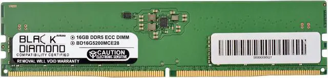 Main image of Black Diamond 16GB (2Rx8) DDR5 5200 ECC Memory  BD16G5200MCE28