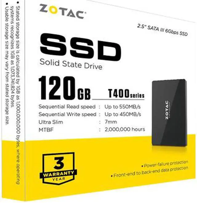 Alt view image 7 of 7 - ZOTAC T400 2.5" 120GB SATA III Internal Solid State Drive (SSD) ZTSSD-S11-120G-P