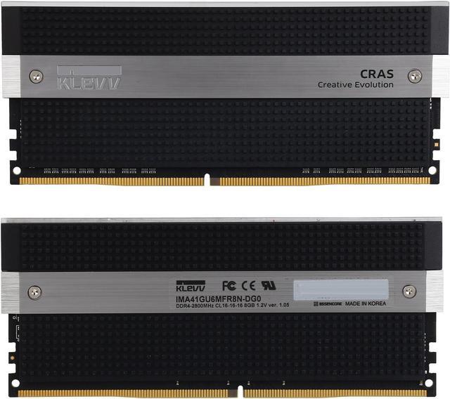 Alt view image 4 of 5 - Klevv Cras 32GB (4 x 8GB) DDR4 2800 (PC4 22400) Memory Model KM4C8GX4N-2800-16-16-16-36-0