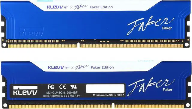 Alt view image 2 of 3 - Klevv FIT Faker Edition 8GB (2 x 4GB) DDR3 1600 (PC3 12800) Desktop Memory Model KM3F4GX2C-1600-09-09-09-24-S