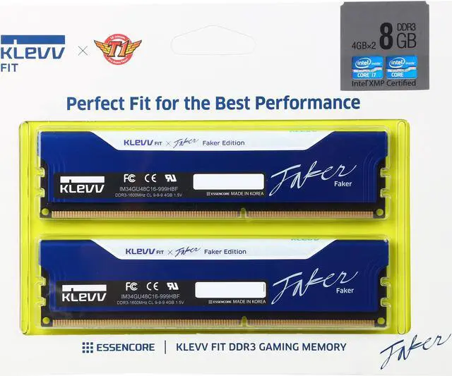 Alt view image 3 of 3 - Klevv FIT Faker Edition 8GB (2 x 4GB) DDR3 1600 (PC3 12800) Desktop Memory Model KM3F4GX2C-1600-09-09-09-24-S