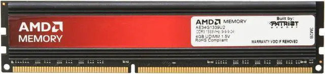Alt view image 2 of 3 - AMD Entertainment Edition 4GB DDR3 1333 (PC3 10600) Desktop Memory Model Radeon RE1333 (AE34G1339U2)