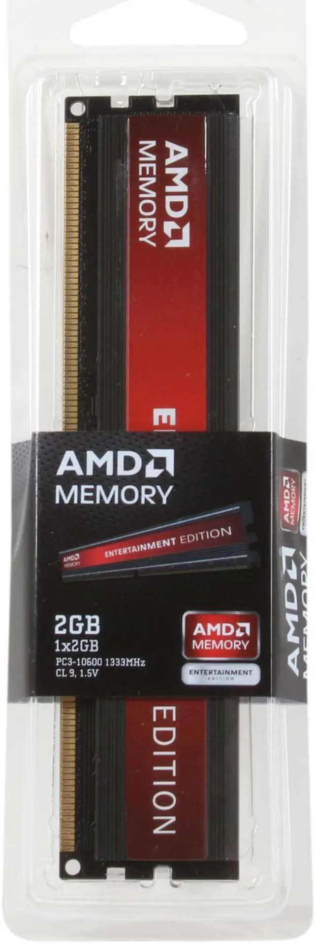 Alt view image 3 of 3 - AMD Entertainment Edition 2GB DDR3 1333 (PC3 10600) Desktop Memory Model AE32G1339U1