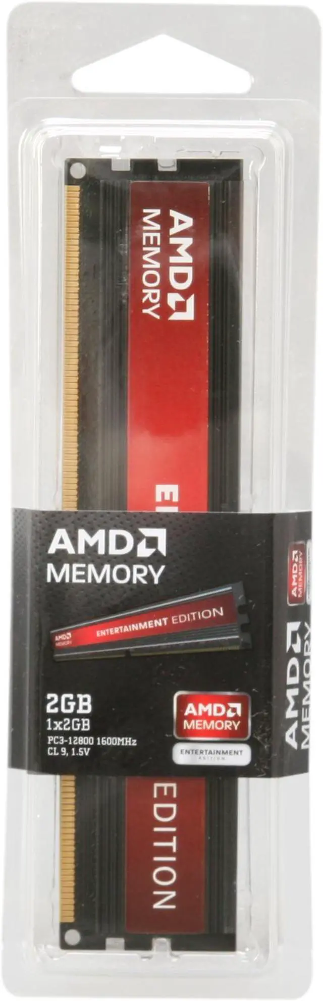 Alt view image 3 of 3 - AMD Entertainment Edition 2GB DDR3 1600 (PC3 12800) Desktop Memory Model AE32G1609U1