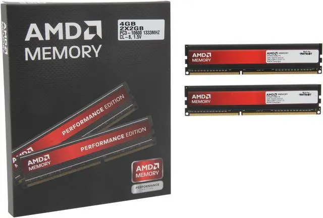 Alt view image 3 of 3 - AMD Performance Edition 4GB (2 x 2GB) DDR3 1333 Desktop Memory Model AP34G1338U1K