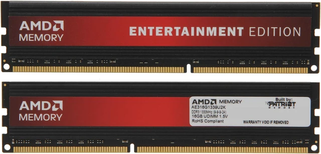 Amd Radeon Entertainment AMD Entertainment Edition 16GB (2 x 8GB) DDR3 1333 Desktop Memory Model ...