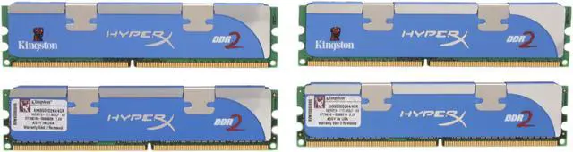 Alt view image 2 of 3 - HyperX 4GB (4 x 1GB) DDR2 1066 (PC2 8500) Quad Kit Desktop Memory Model KHX8500D2K4/4GR