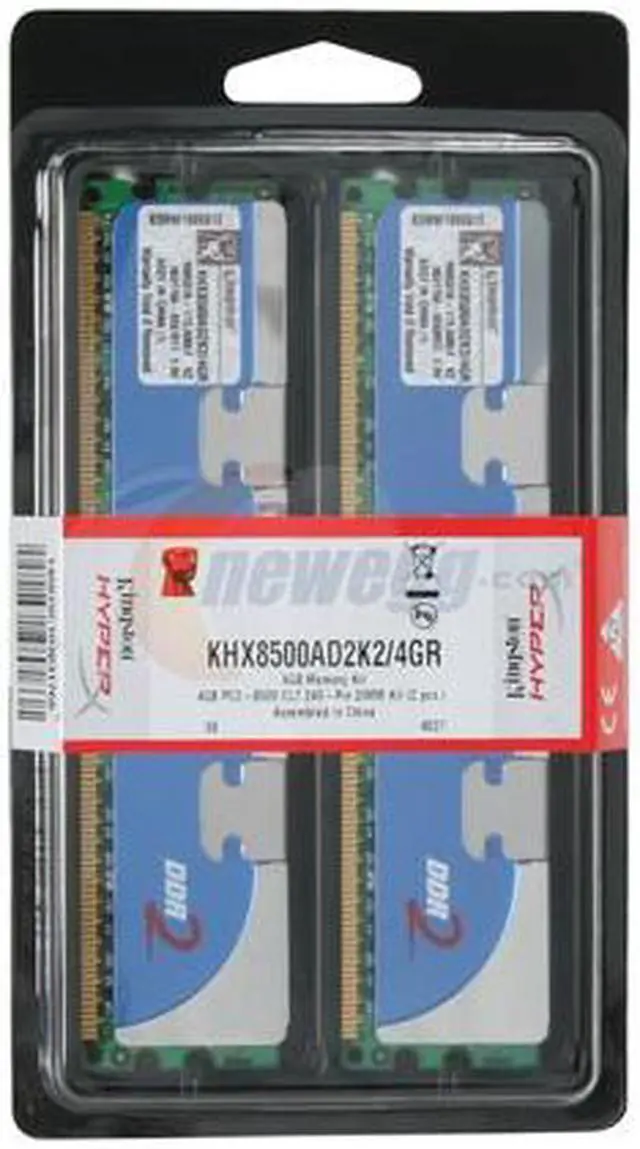 Alt view image 4 of 4 - HyperX 4GB (2 x 2GB) DDR2 1066 (PC2 8500) Dual Channel Kit Desktop Memory Model KHX8500AD2K2/4GR