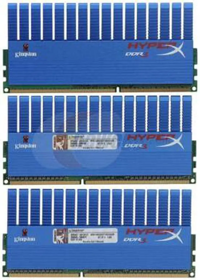 Alt view image 2 of 2 - HyperX T1 Series 3GB (3 x 1GB) DDR3 1866 (PC3 14900) Triple Channel Kit Desktop Memory Model KHX14900D3T1K3/3GXR