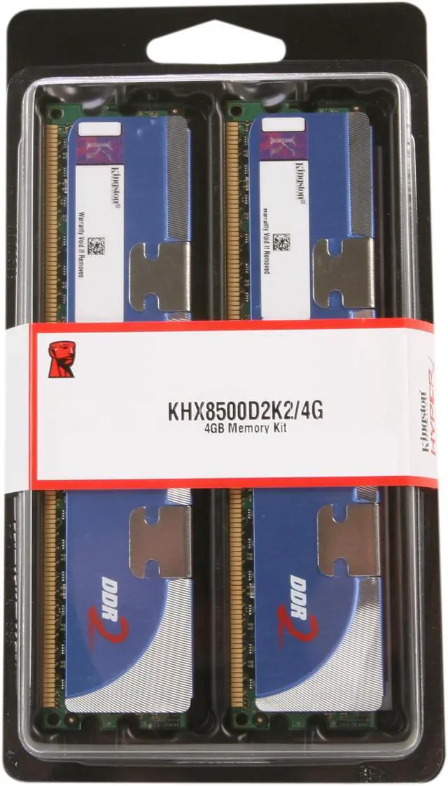 Alt view image 3 of 3 - HyperX 4GB (2 x 2GB) DDR2 1066 Desktop Memory Model KHX8500D2K2/4G