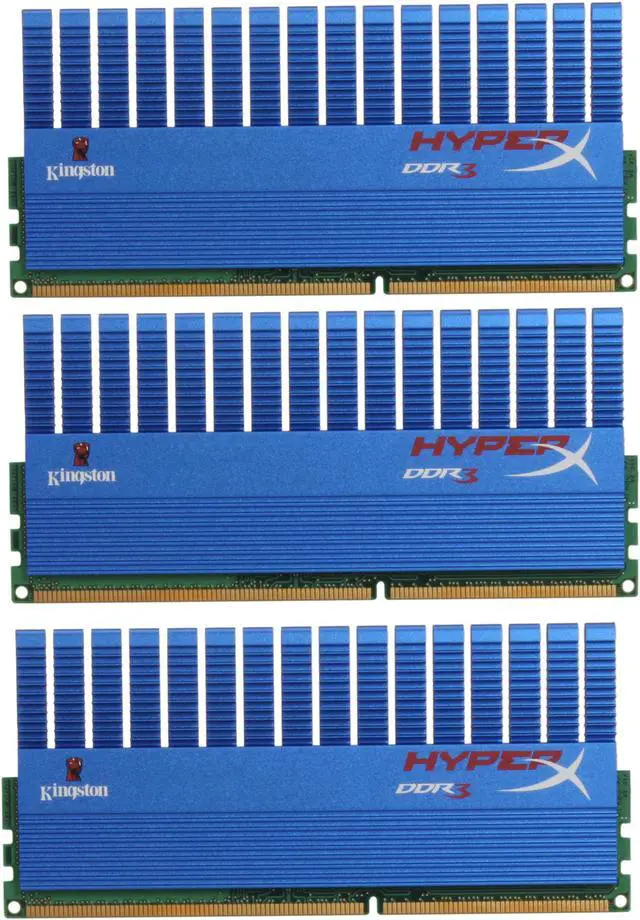 Alt view image 2 of 2 - HyperX 3GB (3 x 1GB) DDR3 1866 (PC3 14900) Triple Channel Kit Desktop Memory Model KHX14900D3T1K3/3GX