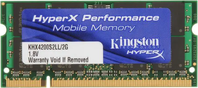 Alt view image 2 of 3 - HyperX 2GB 200-Pin DDR2 SO-DIMM DDR2 533 (PC2 4200) Laptop Memory Model KHX4200S2LL/2G
