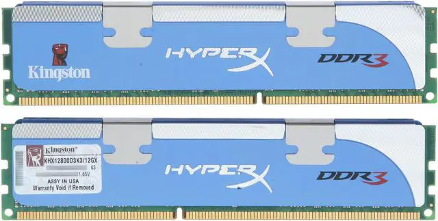 Alt view image 2 of 3 - HyperX 12GB (3 x 4GB) DDR3 1600 (PC3 12800) Desktop Memory Model KHX12800D3K3/12GX