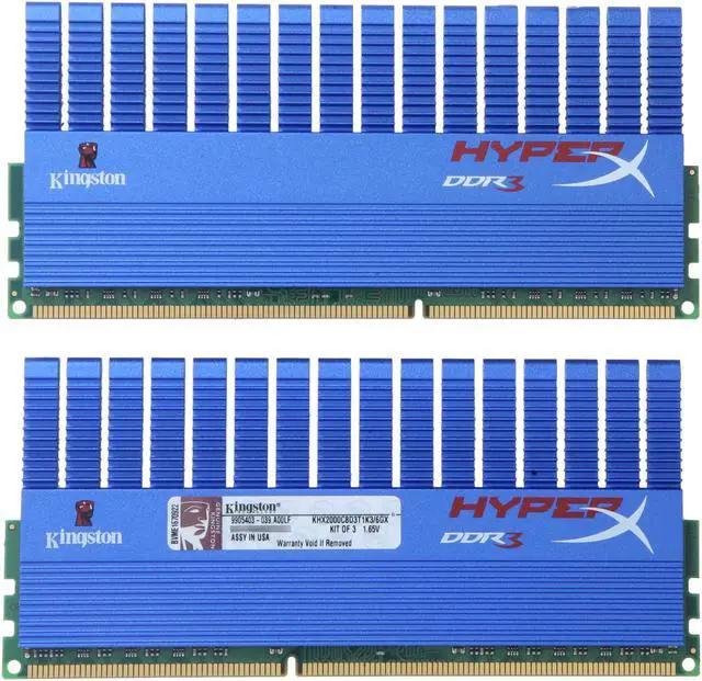 Alt view image 2 of 3 - HyperX T1 Series 6GB (3 x 2GB) DDR3 2000 (PC3 16000) Desktop Memory Model KHX2000C8D3T1K3/6GX