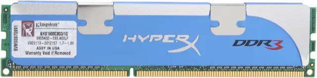 Alt view image 2 of 3 - HyperX 1GB DDR3 1600 (PC3 12800) Desktop Memory Model KHX1600C9D3/1G