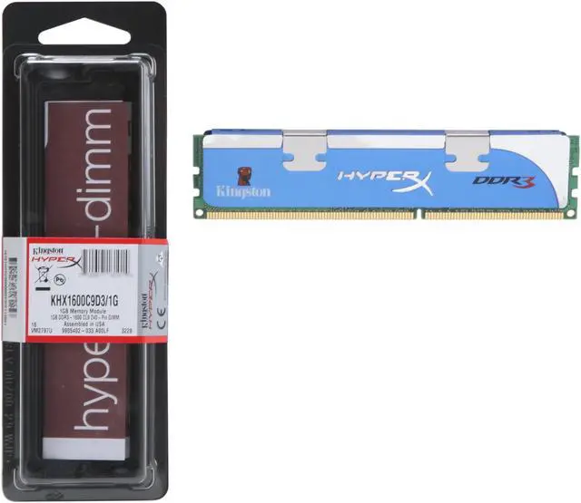 Alt view image 3 of 3 - HyperX 1GB DDR3 1600 (PC3 12800) Desktop Memory Model KHX1600C9D3/1G
