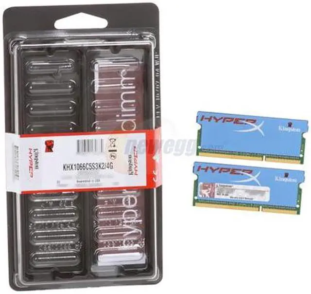 Alt view image 3 of 3 - HyperX 4GB (2 x 2GB) 204-Pin DDR3 SO-DIMM DDR3 1066 (PC3 8500) Laptop Memory Model KHX1066C5S3K2/4G