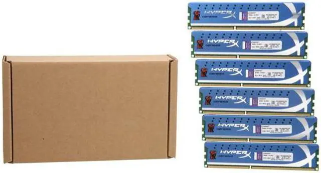Alt view image 3 of 3 - HyperX 12GB (6 x 2GB) DDR3 1600 (PC3 12800) Desktop Memory Model KHX1600C9D3K6/12GX