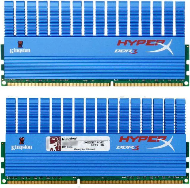 Alt view image 2 of 3 - HyperX T1 Series 6GB (3 x 2GB) DDR3 2000 (PC3 16000) Desktop Memory Model KHX2000C8D3T1FK3/6GX