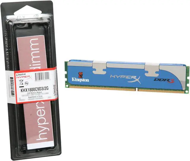 Alt view image 3 of 3 - HyperX 2GB DDR3 1800 Desktop Memory Model KHX1800C9D3/2G