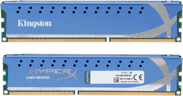 Alt view image 2 of 3 - HyperX 4GB (2 x 2GB) DDR3 1600 (PC3 12800) Desktop Memory Model KHX1600C9AD3K2/4G