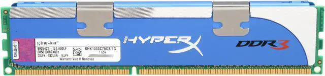 Alt view image 2 of 3 - HyperX 1GB DDR3 1333 Desktop Memory Model KHX1333C7AD3/1G