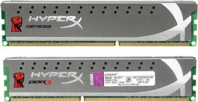 Alt view image 2 of 3 - HyperX X2 Grey Series 4GB (2 x 2GB) DDR3 2133 Desktop Memory Model KHX2133C9AD3X2K2/4GX