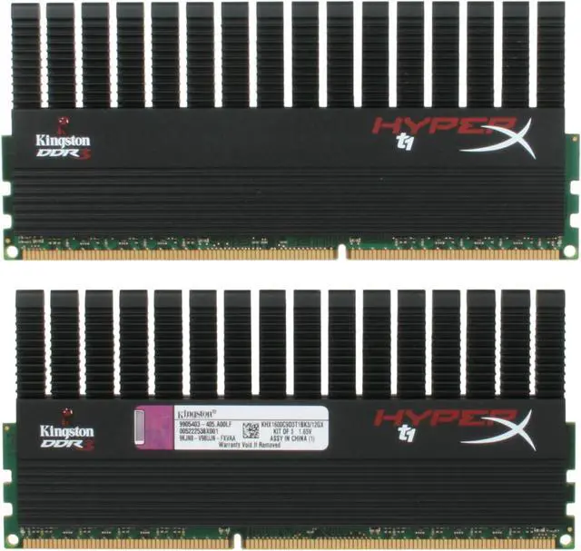 Alt view image 2 of 3 - HyperX T1 Black Series 12GB (3 x 4GB) DDR3 1600 (PC3 12800) Desktop Memory Model KHX1600C9D3T1BK3/12GX