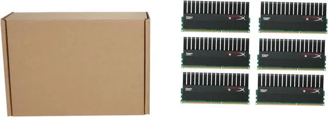 Alt view image 3 of 3 - HyperX T1 Black Series 24GB (6 x 4GB) DDR3 1600 (PC3 12800) Desktop Memory Model KHX1600C9D3T1BK6/24GX