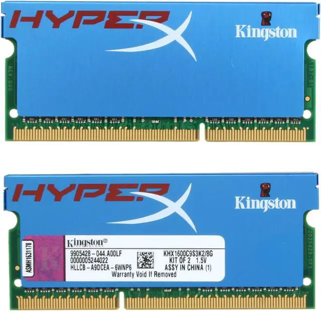 Alt view image 2 of 3 - HyperX 8GB (2 x 4GB) 204-Pin DDR3 SO-DIMM DDR3 1600 (PC3 12800) Laptop Memory Model KHX1600C9S3K2/8G