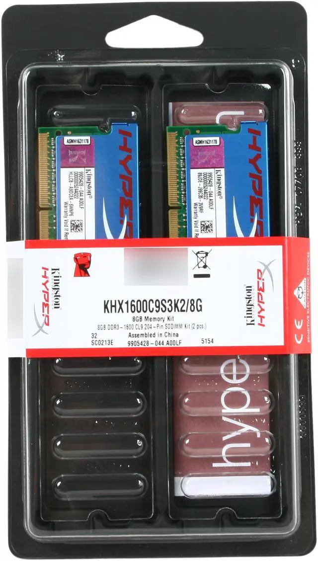 Alt view image 3 of 3 - HyperX 8GB (2 x 4GB) 204-Pin DDR3 SO-DIMM DDR3 1600 (PC3 12800) Laptop Memory Model KHX1600C9S3K2/8G