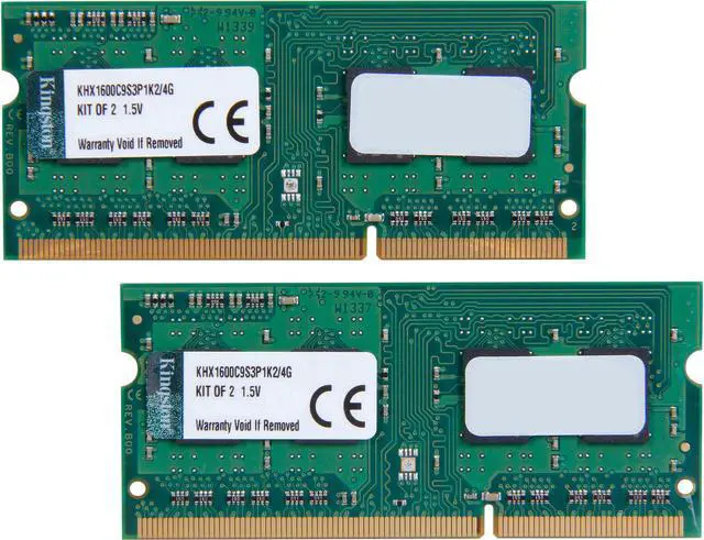 Main image of HyperX 4GB (2 x 2GB) 204-Pin DDR3 SO-DIMM DDR3 1600 HyperX Plug n Play Laptop Memory Model KHX1600C9S3P1K2/4G