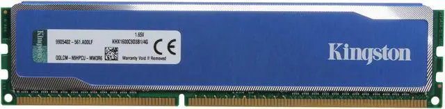 Alt view image 2 of 3 - HyperX Blu 4GB DDR3 1600 (PC3 12800) Desktop Memory Model KHX1600C9D3B1/4G