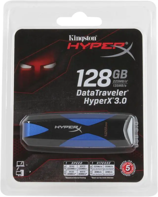 Alt view image 5 of 5 - HyperX DataTraveler HyperX 3.0 128GB USB 3.0 Flash Drive DTHX30/128GB