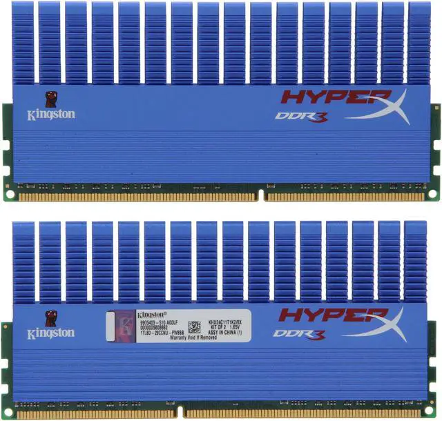 Alt view image 2 of 3 - HyperX 8GB (2 x 4GB) DDR3 2400 Desktop Memory XMP T1 Series Model KHX24C11T1K2/8X