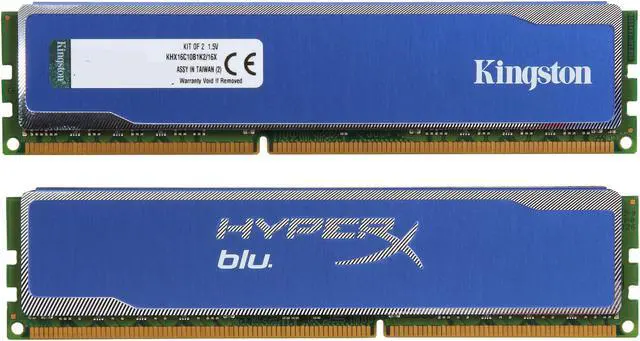 Alt view image 2 of 3 - HyperX 16GB (2 x 8GB) DDR3 1600 Desktop Memory HyperX Blu Model KHX16C10B1K2/16X