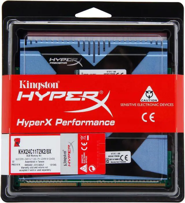Alt view image 3 of 3 - HyperX Predator Series 8GB (2 x 4GB) DDR3 2400 Desktop Memory Model KHX24C11T2K2/8X