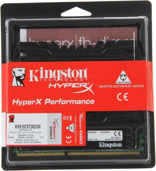 Alt view image 3 of 3 - HyperX Beast 8GB (2 x 4GB) DDR3 1866 Desktop Memory Model KHX18C9T3K2/8X