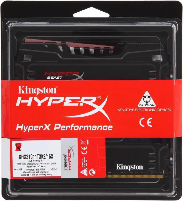 Alt view image 3 of 3 - HyperX Beast 16GB (2 x 8GB) DDR3 2133 Desktop Memory Model KHX21C11T3K2/16X